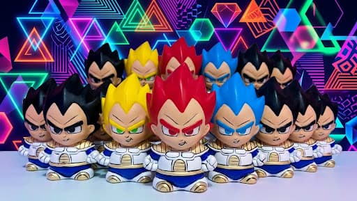 Figuras coleccionables chibi de Vegeta de Dragon Ball